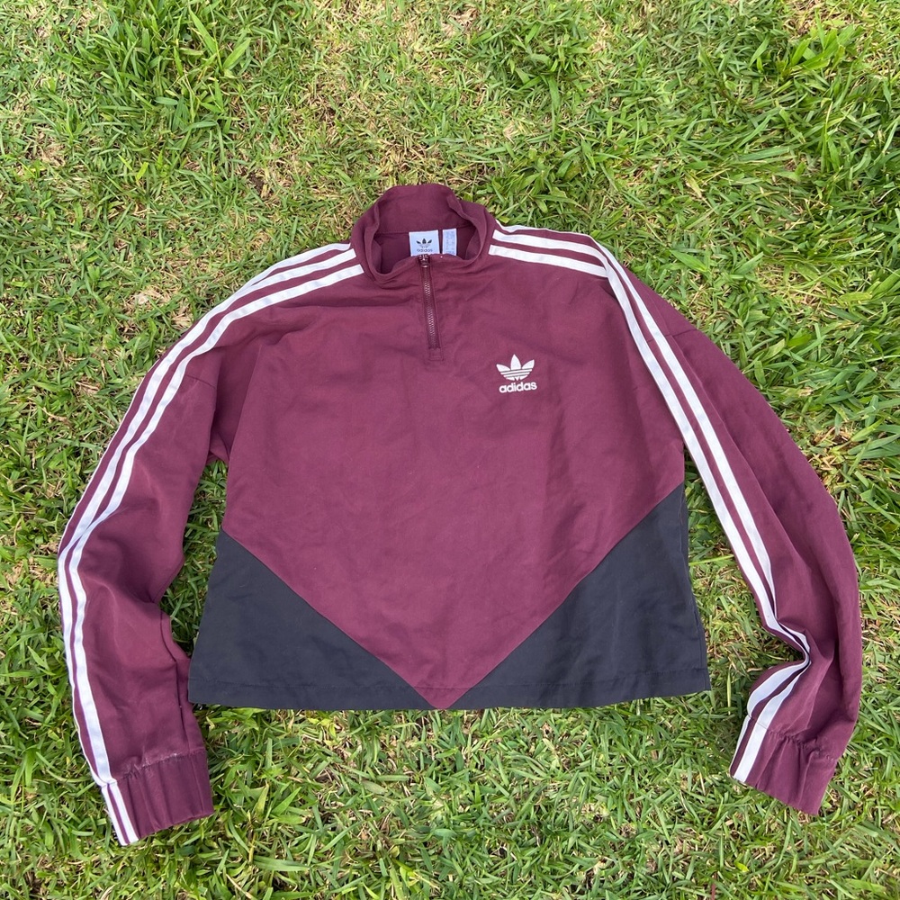 Adidas women’s cropped track pullover
